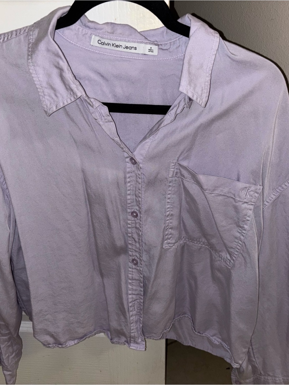 Calvin Klein Jeans Pastel Lavender Button-Down Shirt